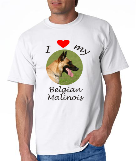 Dogs - Belgian Malinois Picture on a Mens Shirt